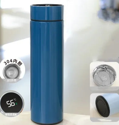 Bouteille d'eau thermos intelligente de 500 ML Isolation en acier inoxydable Touch Affichage intelligent de la température Flacons sous vide Tasse Tasse numérique
