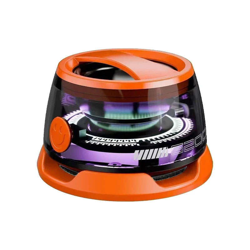 Haut-parleur Bluetooth magnétique extérieur Mini haut-parleur stéréo de voyage portable sans fil avec lumière de couleur RVB et support de téléphone pour Ios