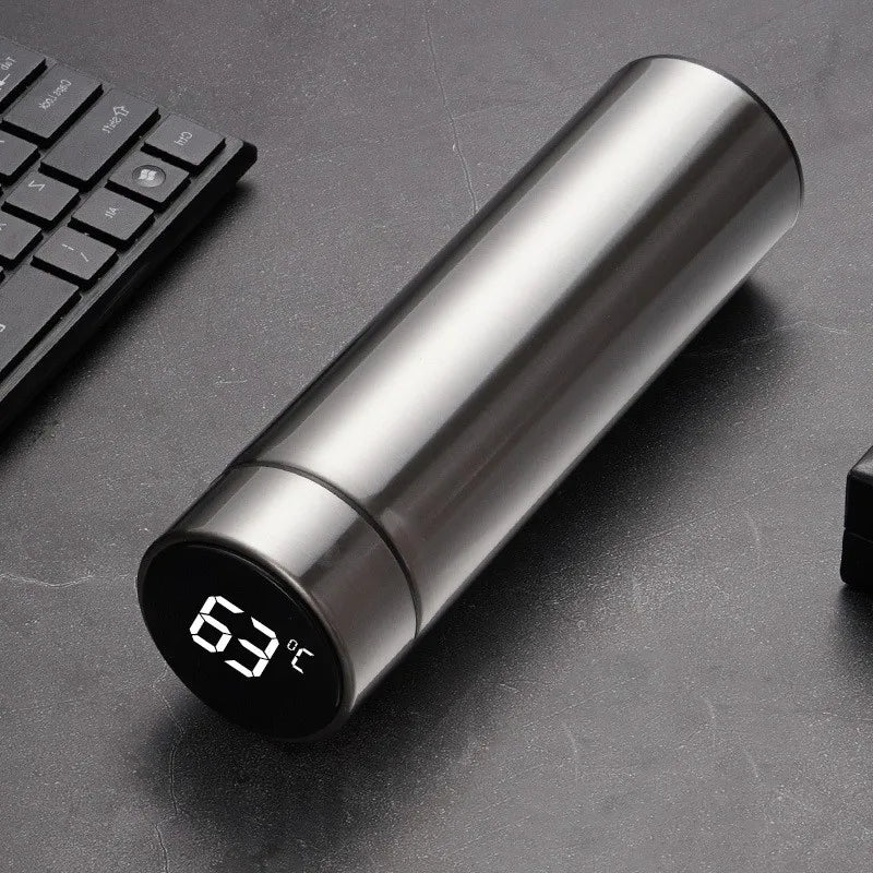 Bouteille d'eau thermos intelligente de 500 ML Isolation en acier inoxydable Touch Affichage intelligent de la température Flacons sous vide Tasse Tasse numérique