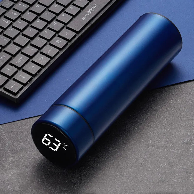 Bouteille d'eau thermos intelligente de 500 ML Isolation en acier inoxydable Touch Affichage intelligent de la température Flacons sous vide Tasse Tasse numérique