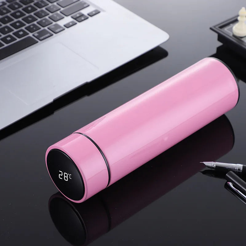 Bouteille d'eau thermos intelligente de 500 ML Isolation en acier inoxydable Touch Affichage intelligent de la température Flacons sous vide Tasse Tasse numérique