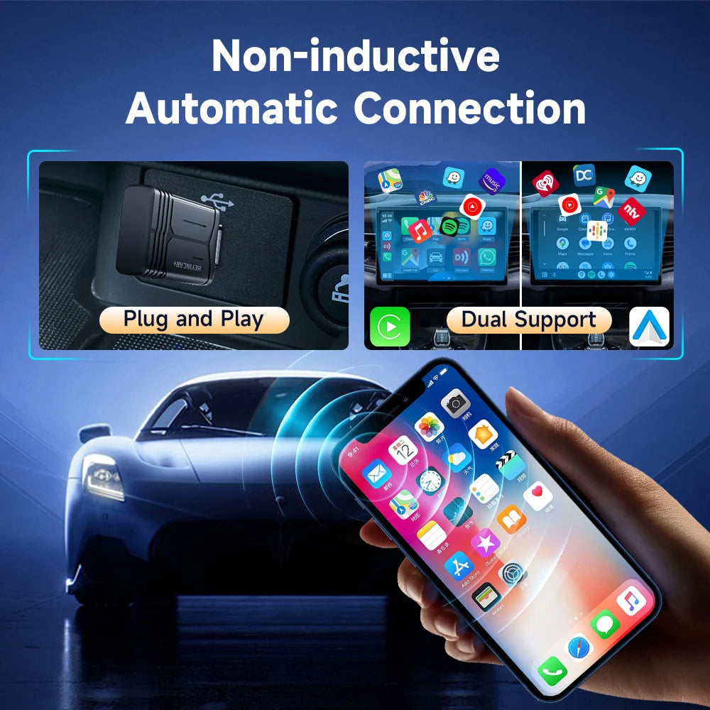 đźš— Adaptateur sans fil 2-en-1 HEYINCAR 2025 Android Auto & CarPlay