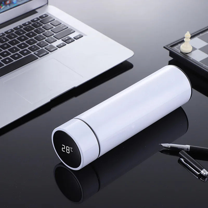 Bouteille d'eau thermos intelligente de 500 ML Isolation en acier inoxydable Touch Affichage intelligent de la température Flacons sous vide Tasse Tasse numérique