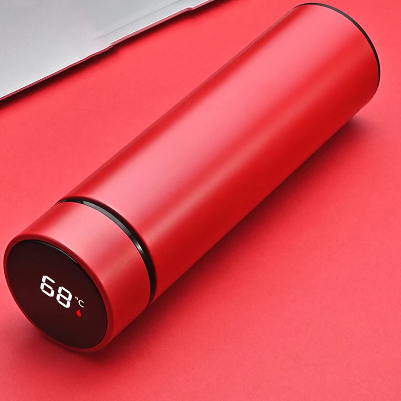 Bouteille d'eau thermos intelligente de 500 ML Isolation en acier inoxydable Touch Affichage intelligent de la température Flacons sous vide Tasse Tasse numérique